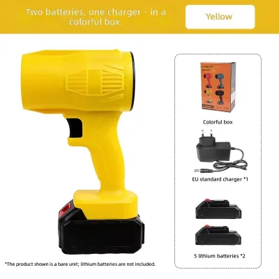 KTA 21V 58W 1200mAh Brushed Motor 1.14kg OEM ODM Yellow Snow Removal Dust Cleaning Workshop Car Cordless Air Blower
