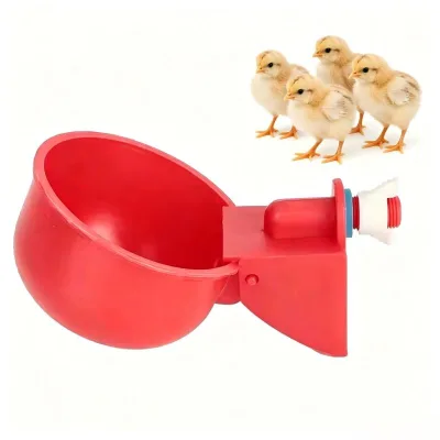 High-Quality Red Automatic Plastic Water Drinkers for Poultry Farms, Waters for Pigeons & Livestock Farms