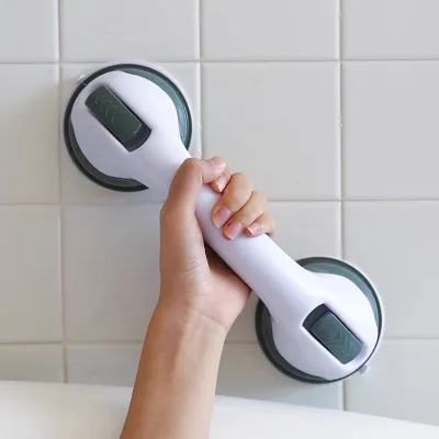 Grip Dual Locking Balance Assist Plastic Wall Suction Cup Door Bathroom Grab Bars Bath Shower Handle