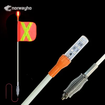 New 8foot 10foot 12foot Kit Lit Safety LED Whip Mining Cooper Red Light LED Flagpole LED Pertiga Whip Light
