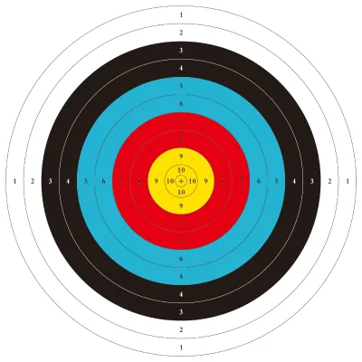 Alibow Packs Archery Target Paper 60 Cm* 60 cm 10 Ring for Shooting