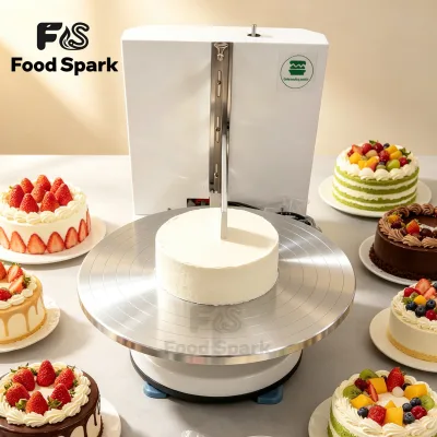Hot Sale Powerfriend High Cake Frosting Plastering Making Machine Birthday Icing Decorating Spreader Butter Spreading 220V/110V