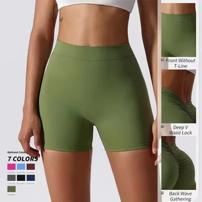 Butt Scrunched Yoga Shorts Workout Yoga Shorts Gym Fitness Running Active Wear Hip Lifting Sports Wear