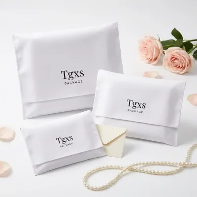 GOTS Organic Cotton Envelope Bag Custom Logo Premium Reusable Canvas Gift Pouch for Jewelry Packaging Wholesale Manufacturer