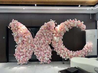 Giant Flower Butterfly Decoration Artificial Flower Handmade Butterfly Decorations for Wedding Event Stage Decoration