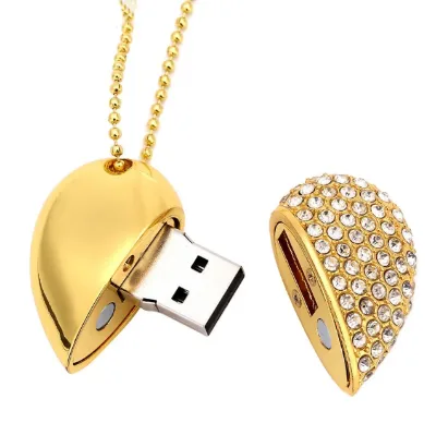 Wholesale Jewelry Memory Pen Drive 8gb 16gb 32gb 64gb 128gb Crystal Pendrive Wedding Gift Mini 2.0 Usb Flash Drives