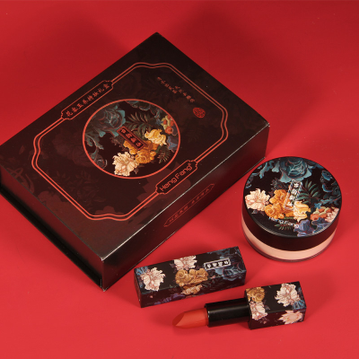 Chinese Style Makeup Gift Set Makeup Powder and Lipstick Cosmetic Boxes Makeup Set