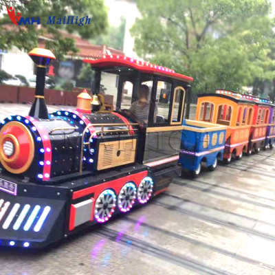 Fiberglass Material Colorful Electric Train New Bullet Trackless Train for Sale