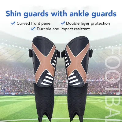 Breathable Shock Absorbing Impact Resistant Anti Slip Sweat Wicking Ergonomic Protective Integrated Ankle Support Shin Guard