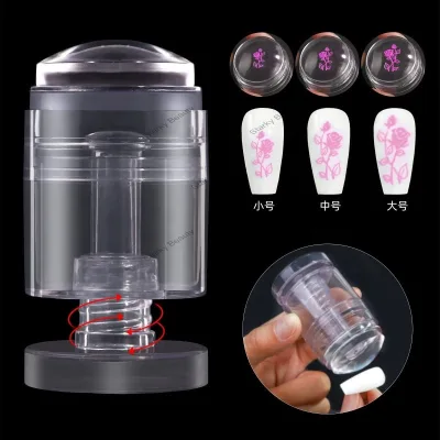 New Nail Printer Rotatable Multifunctional Size Nail Art Stamp Seal Silicon Plastic Nail Stamper