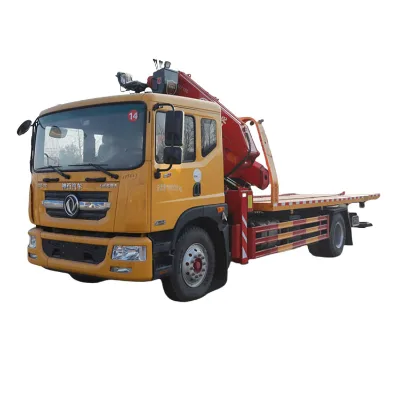 Dongfeng 4x2 Wrecker Truck 5 Ton 190 hp Multipurpose Platform Car Carrier Road Recovery Tow Truck Tilt Slide Tray One-to-two