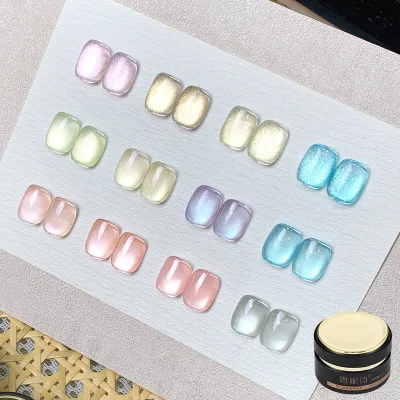 Wholesale 16 Colors New High-density Crystal Cat's Eye Porcelain Spring Color Glitter Cat Eye Gel