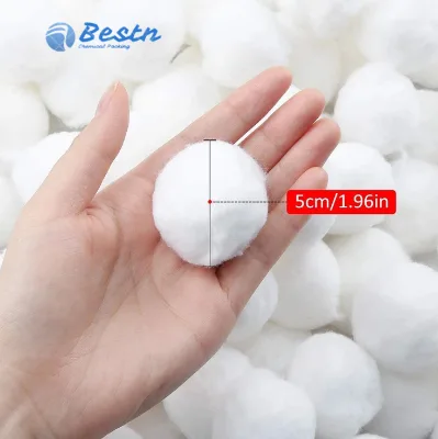 Bestn Eco-friendly Pool Filter Balls 5cm 700g Vacuum Packed Blue/White/Yellow Fiber 0-90C