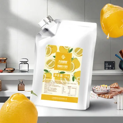 2024 New Double Grapefruit 1Kg Bag Sweet and Sour Flavor with a Touch of Milk for Bubble Tea Brewing