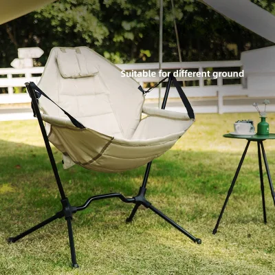 Folding Outdoor Rocking Chair Portable Aluminum Alloy Couch Light Casual Patio Chair Camping Picnic Swing Chair