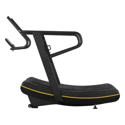 Commercial Unpowered Foldable Treadmill Curved Rubber Running Belt Wireless Gravity-Free Gym Sports for School Mechanical