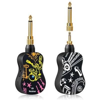 2.4Ghz Audio Wireless Guitar System Rechargeable 3.5mm Plug Guitar Transmitter Receiver Set for Electric Guitar Bass