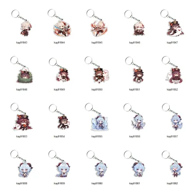 Wholesale Custom Double Sided Printing Acrylic Charm Make Clear Epoxy Resin Charm Anime Acrylic Keychain