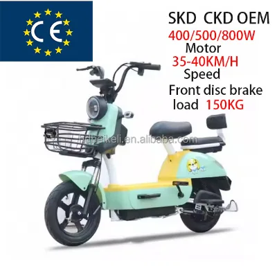 3 Speed Electric Bike with 48v Steel Frame and Front Hub Motor 350W Solar Power Supply for Safe Town Travel