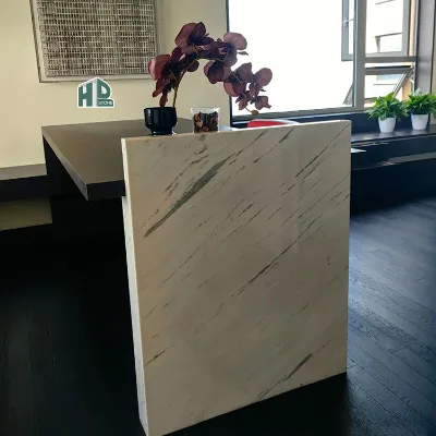 Natural High-quality Yugoslavian White Marble Board with Gray Texture Can Be Customized for Modern Style Kitchen Countertops