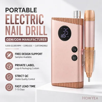 Nail Drill Machine 22000RPM Wireless Buffer Polisher For Russian Manicure Backfill Gel Polish Removal Foot Callus 5 Colors