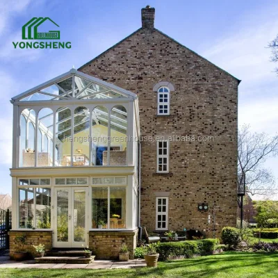 Modern All-Season Garden Buildings with Windproof Steel/Aluminum Frame Tempered Glass Waterproof for Home Use Backyard Sunroom