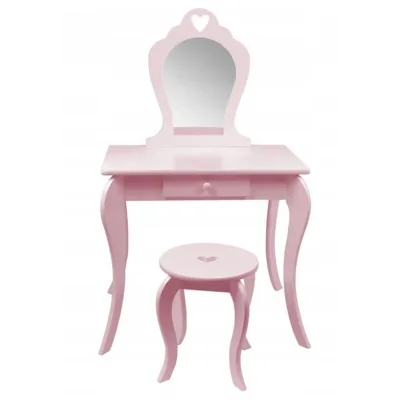 Kids Girls Dressing Table Wood Schminktisch Kids Coiffeuse