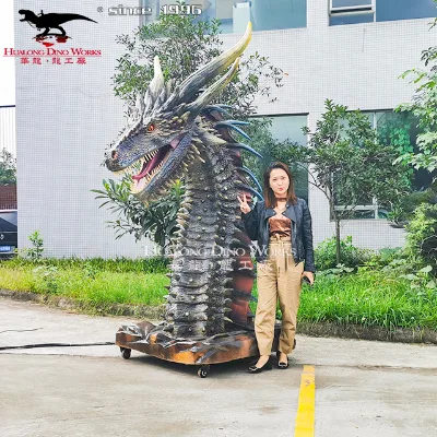 2023 New Design Large Dragon Sculpture Realistic Moving Dragon Model for Sale