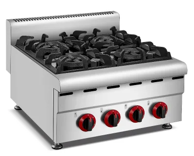 Commercial Heavy Duty Cooking Table Top Stainless Steel Countertop Cooking Gas Range Top Cooker High End Gas burner Stove Sale