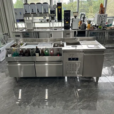 Hot Bar Equipment Cocktail Bar Station Customized Professional Drink Bar Table Bartender Workstation
