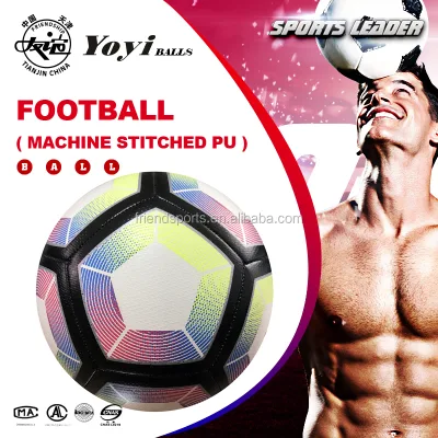 Premier Match Use Same Shape Official Size 5 PU Leather Soccer Ball with Original Texture Finish Body