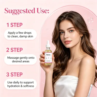 Citrus Herb Plant-Based Skin Care Dropper Oil, 59ml Single Bottle Botanical Skin External Care Oil