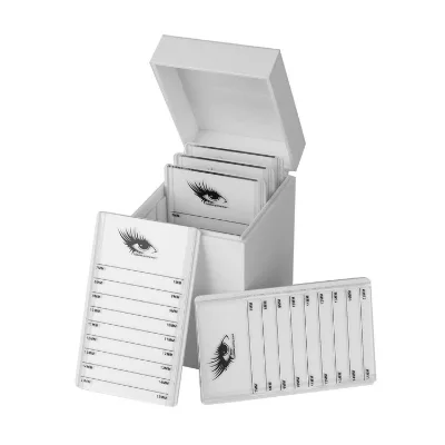 Light Weight 5 Layers White Acrylic Eyelash Storage Box with Independent Drawers