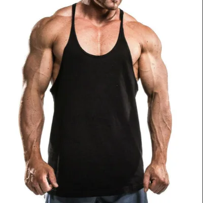 Mens Plain Blank Vest Gym Wear Running Singlet Stringer Bodybuilding tank Top for Wholesale