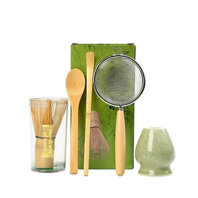 Custom Kit Matcha Set Box Custom logo Personnalis Chasen Matcha Whisk Containers Matcha Mixer