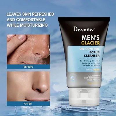 OEM Private Label Men Skin Care Set Face Wash Cleanser Oil Control Face Scrub Anti Acne Men's Skin Care Products Factory Custom