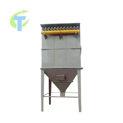 Bag Dust Collector on Top of Large Silo in Cement Plant