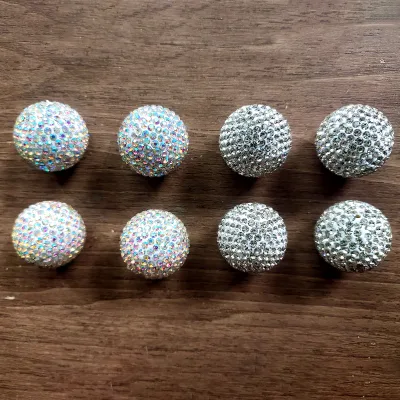 Customization 25 30 40mm Handmade Rhinestones Ball Glass Beaded Jewelry Accessories Set DIY Clay Bracelet Earrings for Clothing