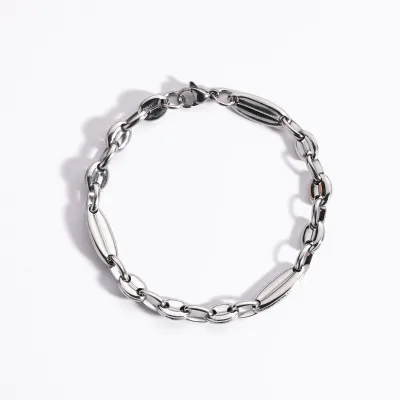 High Quality Minimalist Stainless Steel Bracelet Personalized Chunky Unisex Bracelet Jewelry Coffee Shaped Chain Bracelet