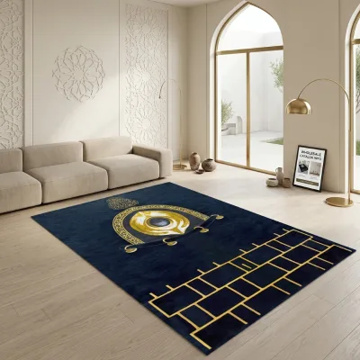 Wholesale Eco Friendly Material Printed Mosque Prayer Carpet Area Rugs Muslim Carpet for Living Room Church