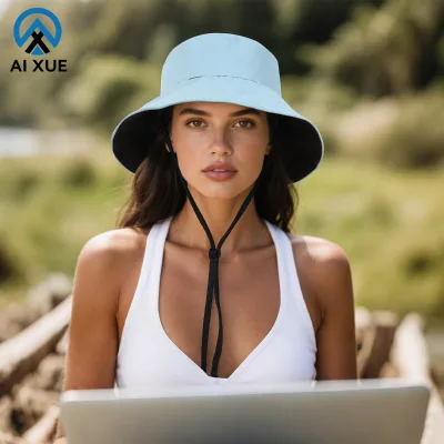 Large Brim Bucket Hat UV Protection Foldable Packable Camouflage Sunshade Cartoon Fisherman Hat for Outdoor Beach Casual Use