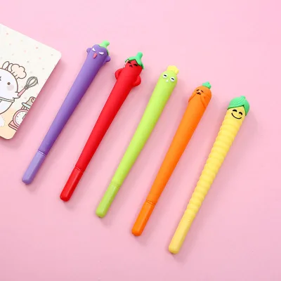 2026 Wholesale Cute Simulated Vegetable Ballpoint Pen Children's Stationery Supplies Creative Student Writing Exam Gel Pen