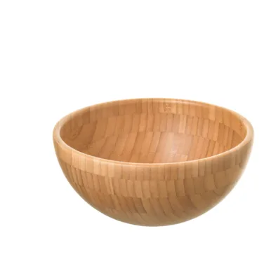 2026 HOT Sale Serving bowl bamboo 20 cm Wood Salad Bowl Set Best For Serving Salad, Pasta, Soup, and Fruit