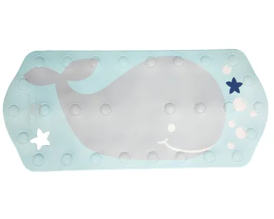 BBCare XXL PVC Bath Mat Non-Slip Textured with Heat Sensor and Suction Cups Cute Machine-Made Home Accessory