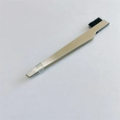 Deluxe Long Handle Beauty Tweezer with Brush