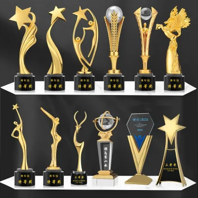Wholesale Good-Looking Engraving Handicraft Crystal Trophy Originality Diamond Glass Crystal Trophy