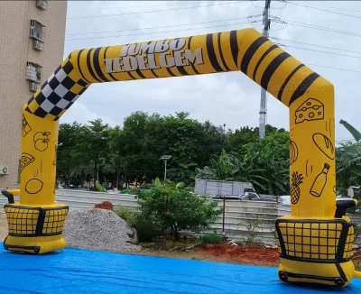 Outdoor Huge Inflatable Archway Custom Logo Promotion Arch Inflatable Entrance for Supermarket Shopping Day Celebration