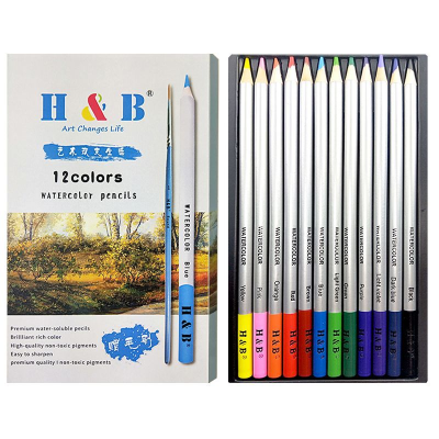 Hexagonal Pencil 48 Colors Water Based Colored Pencil Set Professional Colorful Drawing Pencil Non Toxic Wood