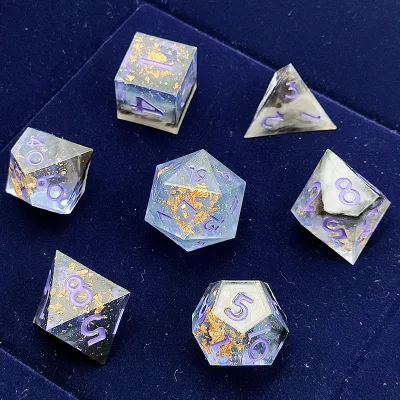 Manufacturer Multi-Sided Dice Set 7 Dungeons Dragons Dice Tabletop Game Color Dnd Changing Single Color Glitter Dice