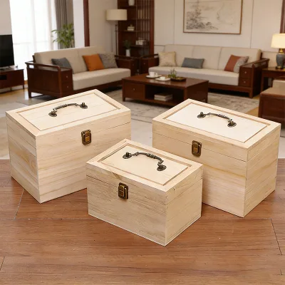 Wooden Private-Blend Puer Tea Storage Box with Customizable Design Rectangular Shape for Loose-Leaf Tea Packaging